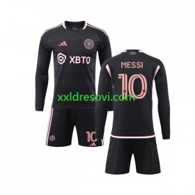 Inter Miami Lionel Messi 10 Gostujući Dječji Nogometni Dres 2023-2024 Dugim Rukavima